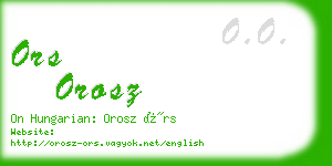 ors orosz business card